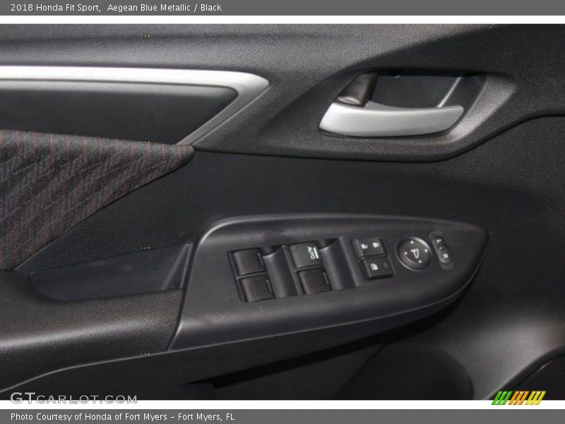 Aegean Blue Metallic / Black 2018 Honda Fit Sport