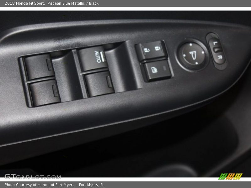 Aegean Blue Metallic / Black 2018 Honda Fit Sport