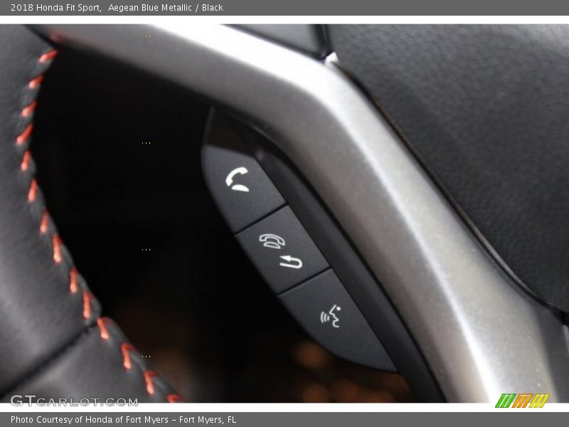 Aegean Blue Metallic / Black 2018 Honda Fit Sport