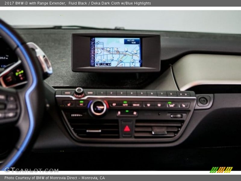 Fluid Black / Deka Dark Cloth w/Blue Highlights 2017 BMW i3 with Range Extender