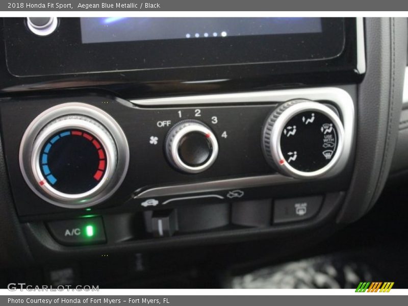 Aegean Blue Metallic / Black 2018 Honda Fit Sport