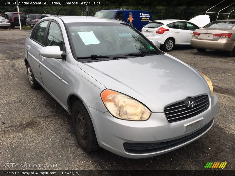 Charcoal Gray / Beige 2006 Hyundai Accent GLS Sedan