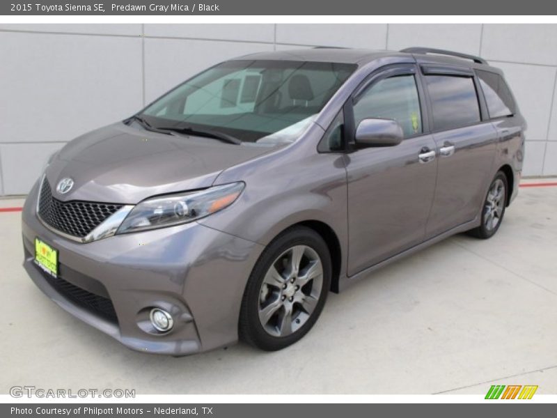 Predawn Gray Mica / Black 2015 Toyota Sienna SE