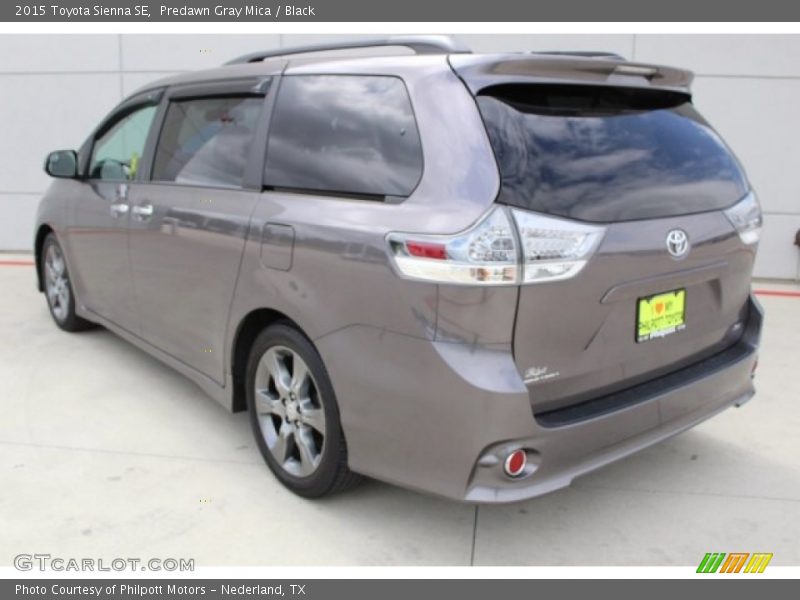Predawn Gray Mica / Black 2015 Toyota Sienna SE