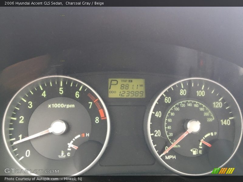 Charcoal Gray / Beige 2006 Hyundai Accent GLS Sedan