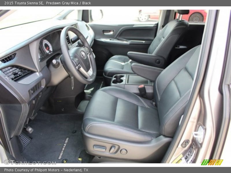 Predawn Gray Mica / Black 2015 Toyota Sienna SE
