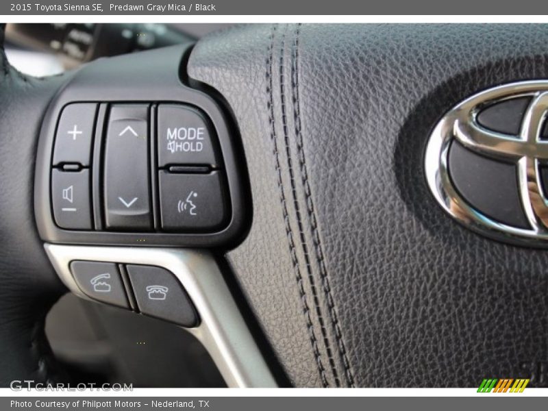 Predawn Gray Mica / Black 2015 Toyota Sienna SE