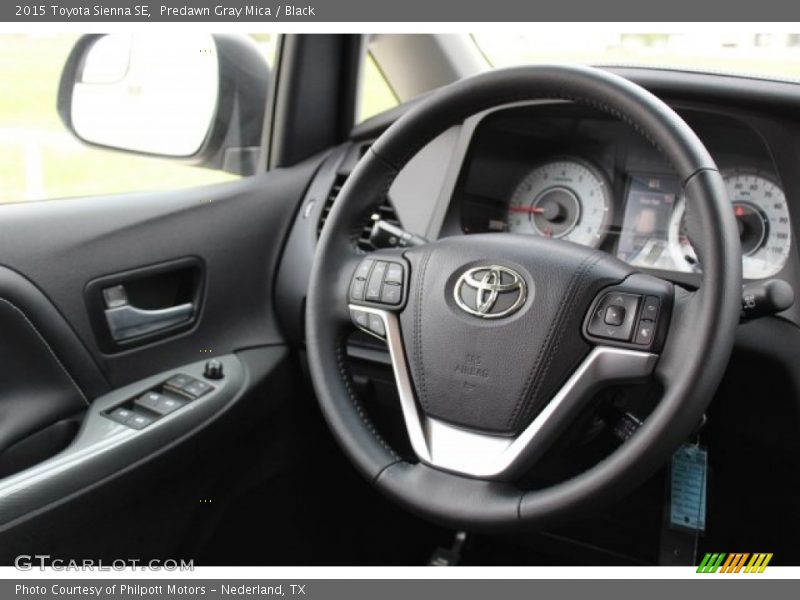 Predawn Gray Mica / Black 2015 Toyota Sienna SE