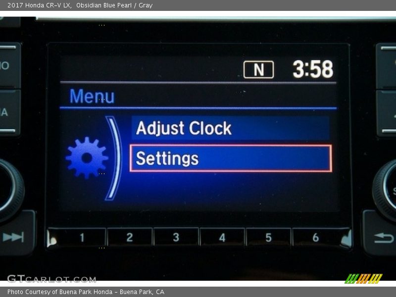Obsidian Blue Pearl / Gray 2017 Honda CR-V LX