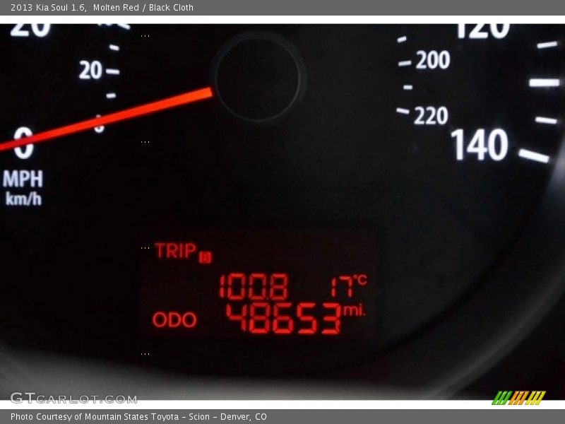 Molten Red / Black Cloth 2013 Kia Soul 1.6