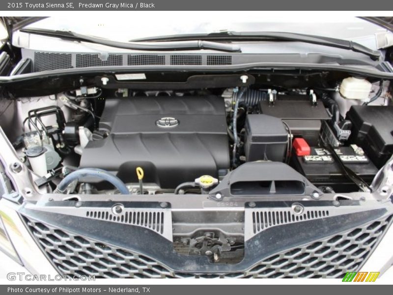 Predawn Gray Mica / Black 2015 Toyota Sienna SE
