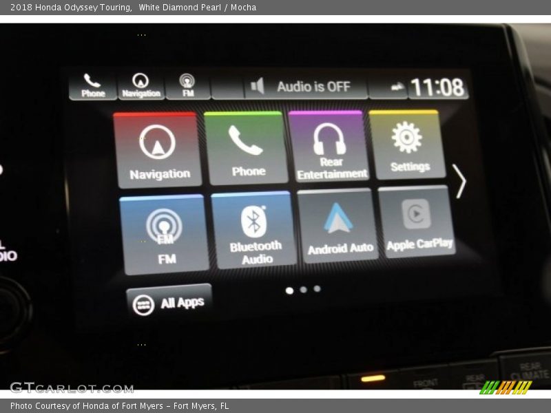 White Diamond Pearl / Mocha 2018 Honda Odyssey Touring