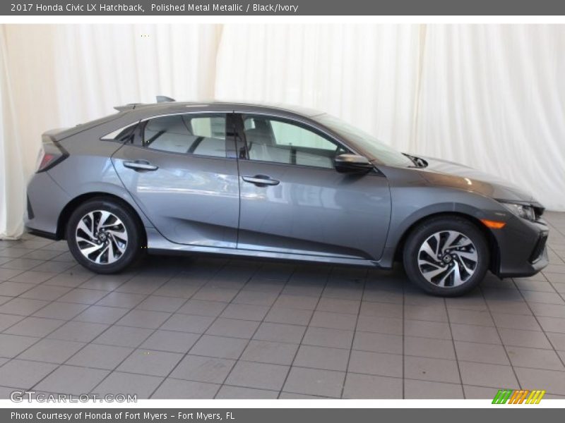 Polished Metal Metallic / Black/Ivory 2017 Honda Civic LX Hatchback