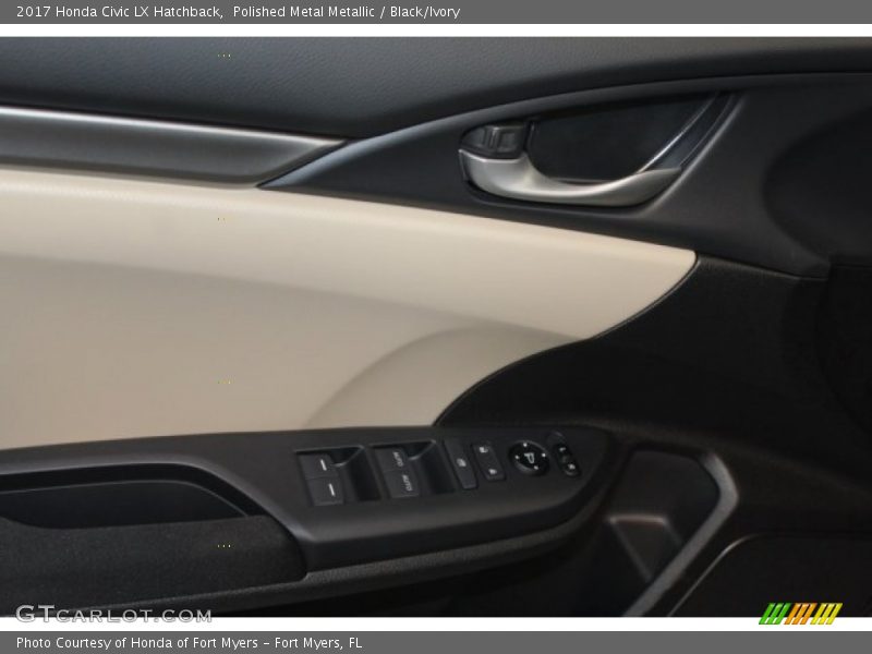 Polished Metal Metallic / Black/Ivory 2017 Honda Civic LX Hatchback