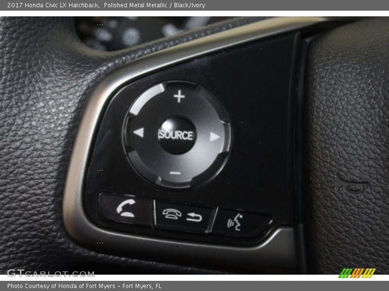 Polished Metal Metallic / Black/Ivory 2017 Honda Civic LX Hatchback