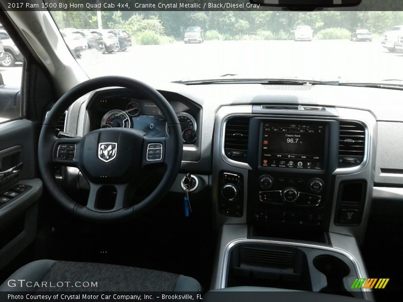 Granite Crystal Metallic / Black/Diesel Gray 2017 Ram 1500 Big Horn Quad Cab 4x4