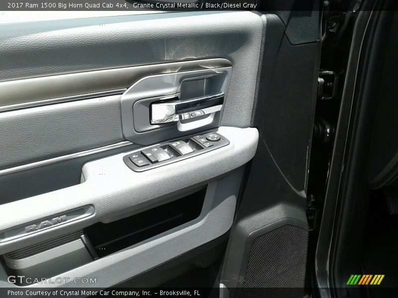Granite Crystal Metallic / Black/Diesel Gray 2017 Ram 1500 Big Horn Quad Cab 4x4