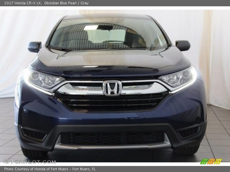 Obsidian Blue Pearl / Gray 2017 Honda CR-V LX