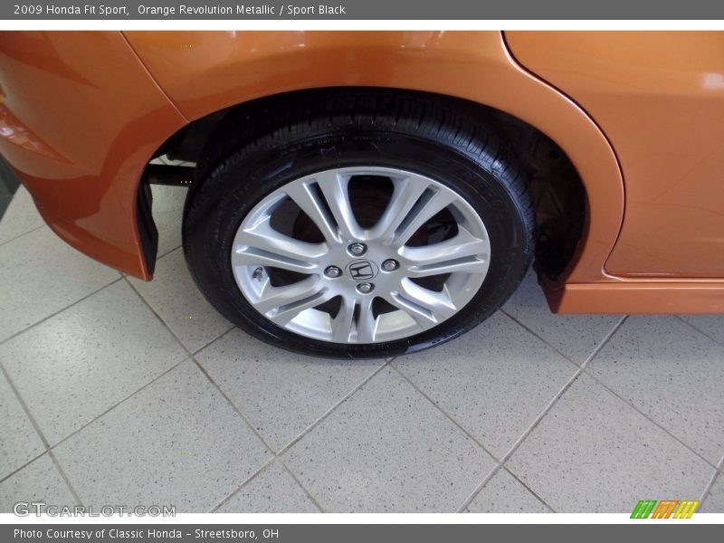 Orange Revolution Metallic / Sport Black 2009 Honda Fit Sport