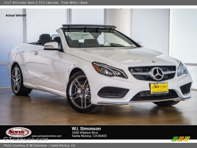 Polar White / Black 2017 Mercedes-Benz E 550 Cabriolet