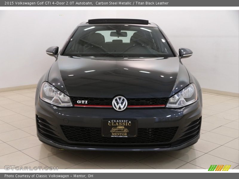 Carbon Steel Metallic / Titan Black Leather 2015 Volkswagen Golf GTI 4-Door 2.0T Autobahn