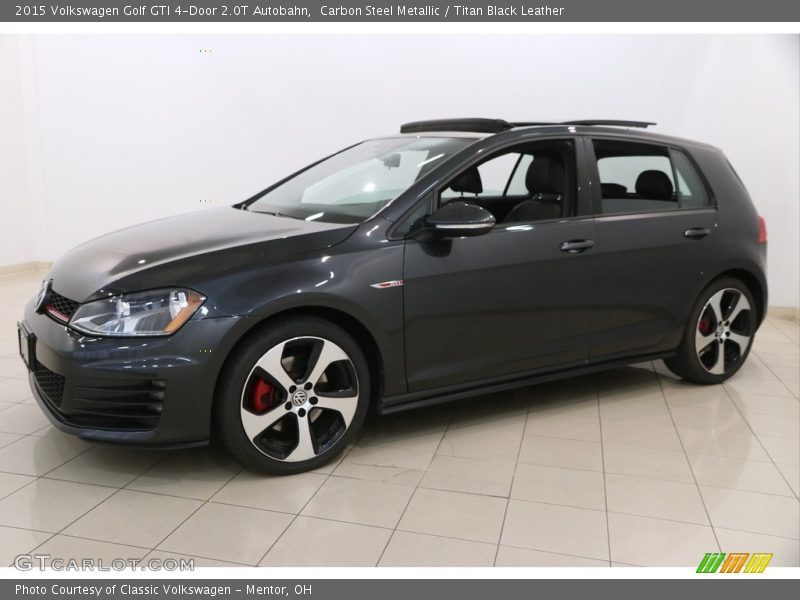 Carbon Steel Metallic / Titan Black Leather 2015 Volkswagen Golf GTI 4-Door 2.0T Autobahn