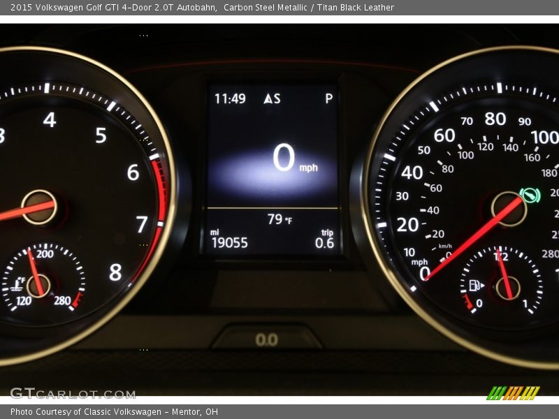 Carbon Steel Metallic / Titan Black Leather 2015 Volkswagen Golf GTI 4-Door 2.0T Autobahn