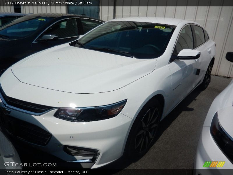 Summit White / Jet Black 2017 Chevrolet Malibu LT