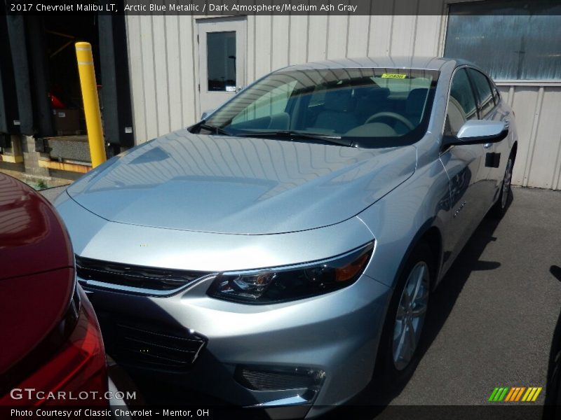Arctic Blue Metallic / Dark Atmosphere/Medium Ash Gray 2017 Chevrolet Malibu LT