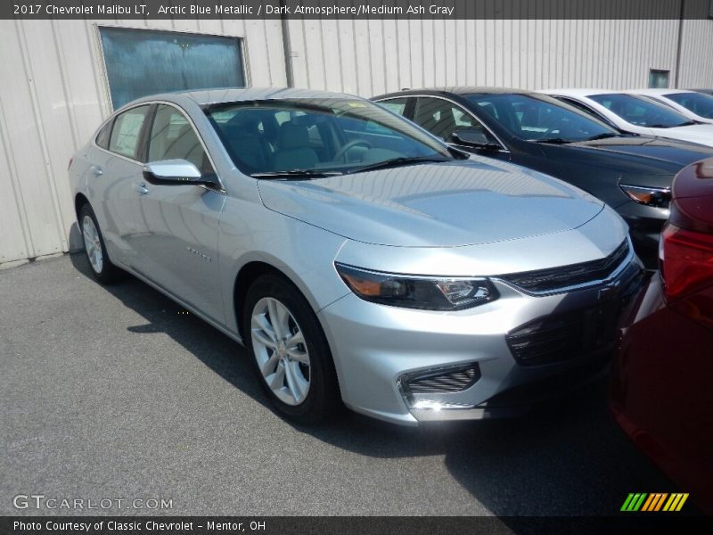 Arctic Blue Metallic / Dark Atmosphere/Medium Ash Gray 2017 Chevrolet Malibu LT