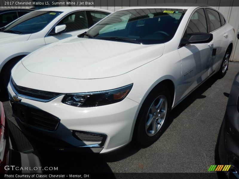 Summit White / Jet Black 2017 Chevrolet Malibu LS