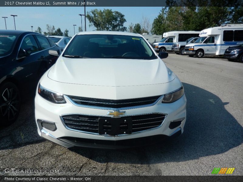 Summit White / Jet Black 2017 Chevrolet Malibu LS