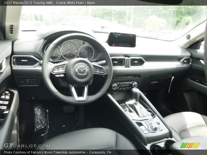 Crystal White Pearl / Black 2017 Mazda CX-5 Touring AWD