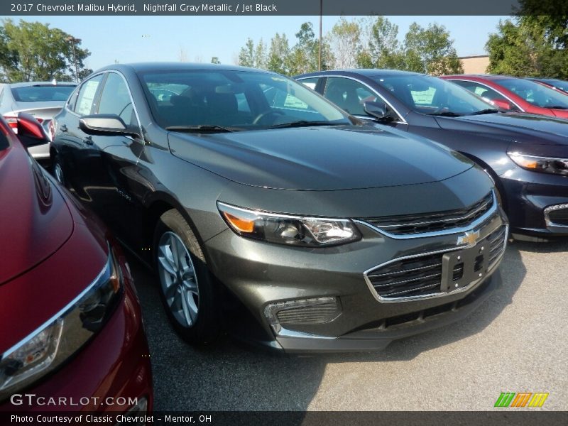 Nightfall Gray Metallic / Jet Black 2017 Chevrolet Malibu Hybrid