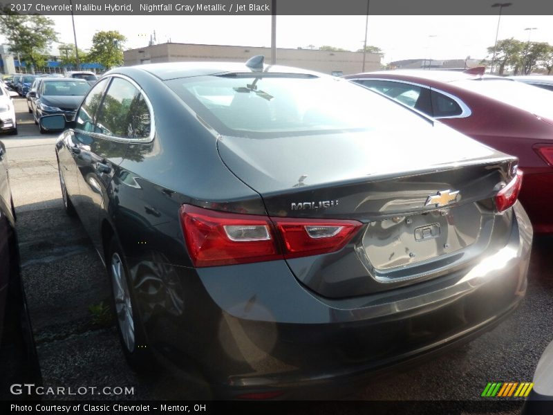 Nightfall Gray Metallic / Jet Black 2017 Chevrolet Malibu Hybrid