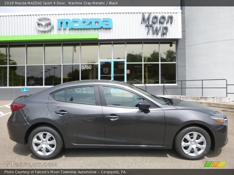 Machine Gray Metallic / Black 2018 Mazda MAZDA3 Sport 4 Door