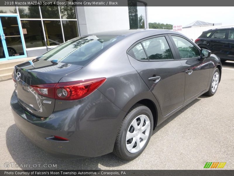 Machine Gray Metallic / Black 2018 Mazda MAZDA3 Sport 4 Door