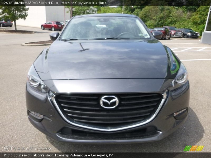 Machine Gray Metallic / Black 2018 Mazda MAZDA3 Sport 4 Door