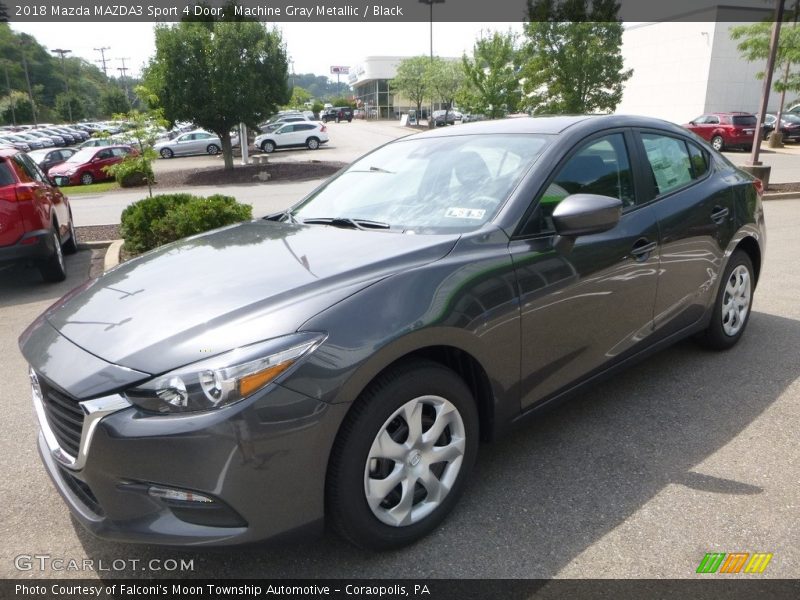 Machine Gray Metallic / Black 2018 Mazda MAZDA3 Sport 4 Door