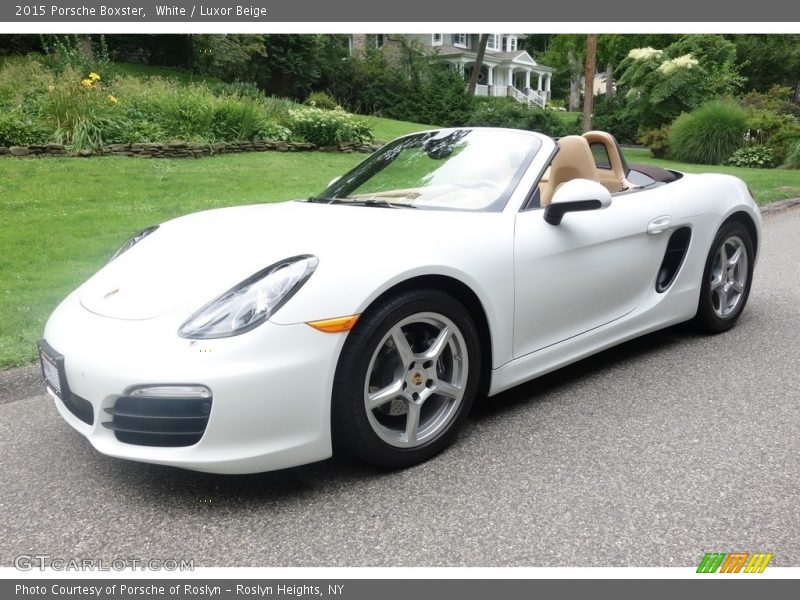 White / Luxor Beige 2015 Porsche Boxster