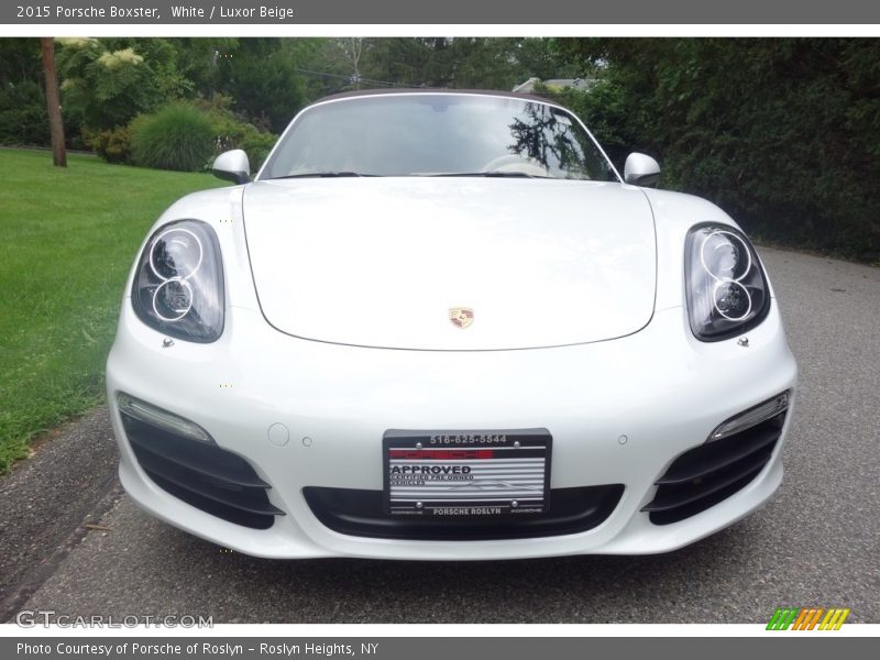 White / Luxor Beige 2015 Porsche Boxster