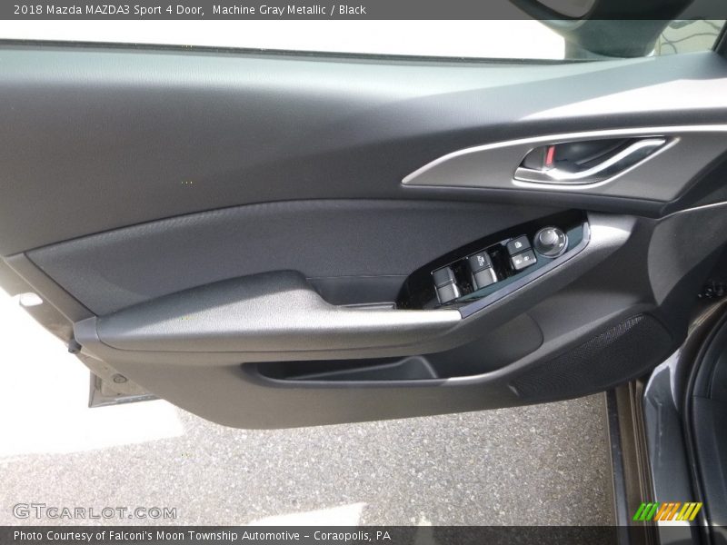 Machine Gray Metallic / Black 2018 Mazda MAZDA3 Sport 4 Door