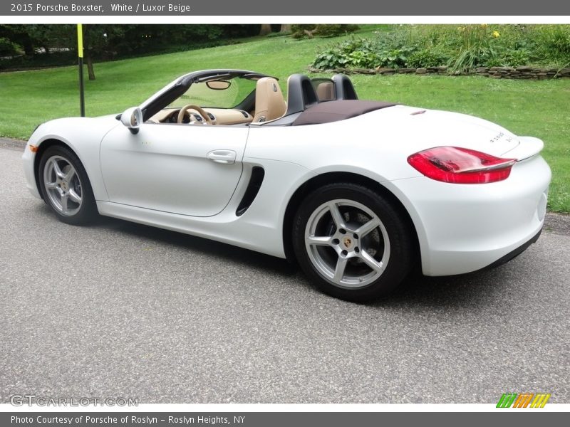 White / Luxor Beige 2015 Porsche Boxster