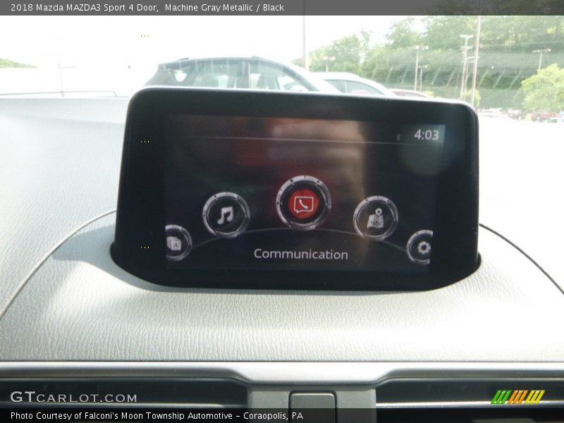 Machine Gray Metallic / Black 2018 Mazda MAZDA3 Sport 4 Door