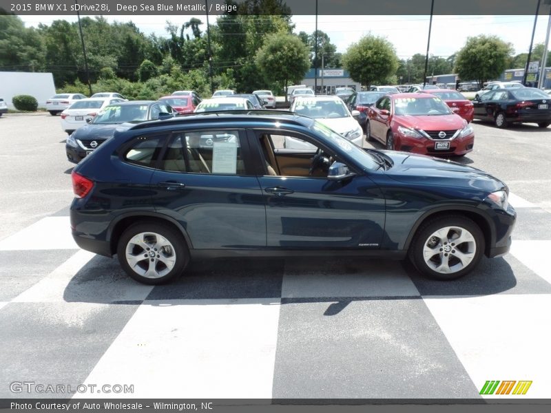 Deep Sea Blue Metallic / Beige 2015 BMW X1 sDrive28i