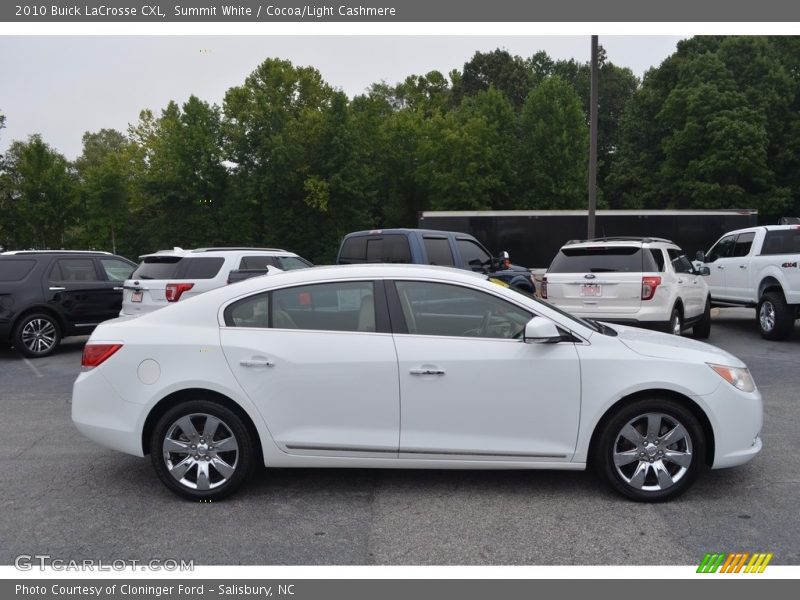 Summit White / Cocoa/Light Cashmere 2010 Buick LaCrosse CXL