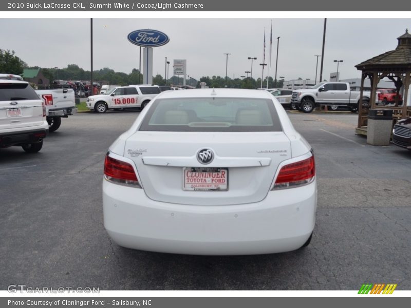 Summit White / Cocoa/Light Cashmere 2010 Buick LaCrosse CXL