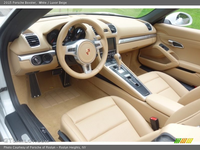 White / Luxor Beige 2015 Porsche Boxster