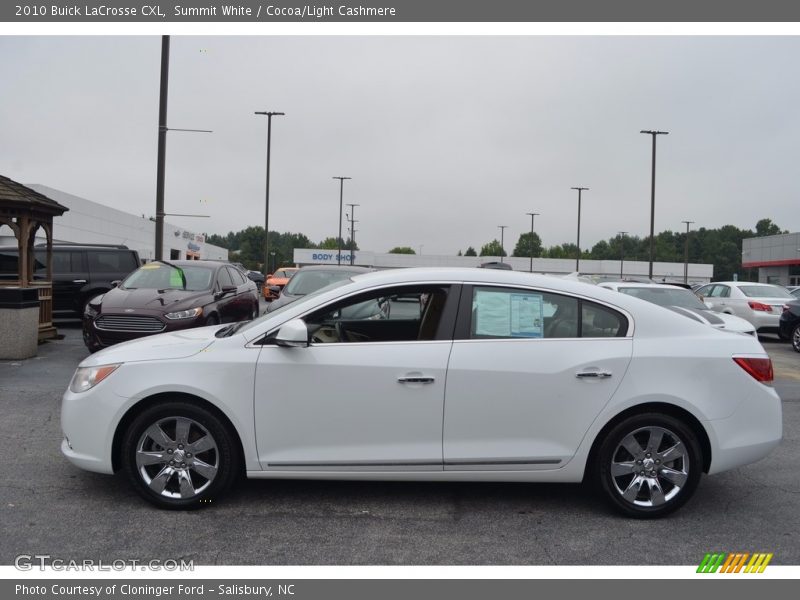 Summit White / Cocoa/Light Cashmere 2010 Buick LaCrosse CXL