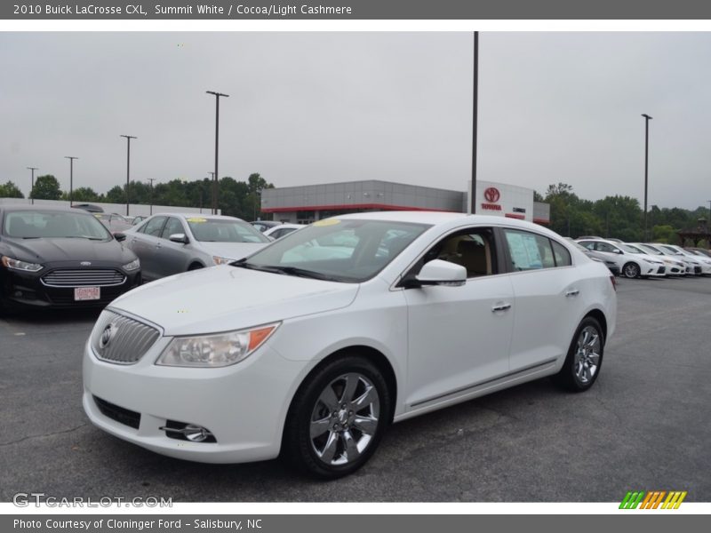 Summit White / Cocoa/Light Cashmere 2010 Buick LaCrosse CXL